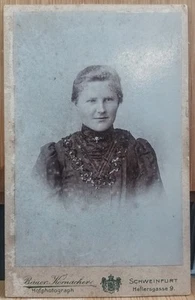Victorian Woman Antique CDV Photo, Late 1800s, Bauer-Kornacher Schweinfurt Germ. - Picture 1 of 6