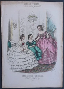 Gravure Mode Musée des Familles Signée Laure Noël Février n°5 9ème année - Foto 1 di 2