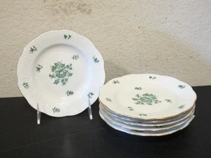 (6) Herend Chinese Bouquet Green Bread Plates 6 1/2" - Picture 1 of 4