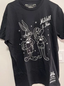 Space Jam Mitchell & Ness Shirt Herren Rundhals Baumwolle Tune Squad Schwarz M - Bild 1 von 4