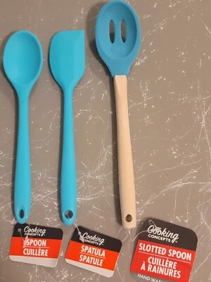 Cooking Concepts Teal Silicone Mini Spoons & Spatula Set - Image 1 of 2