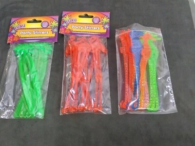 Tropical Luau Fiesta Cóctel Bebida Agitadores, Paquete de 35 Estilos y Colores Surtidos Foto 1 de 4