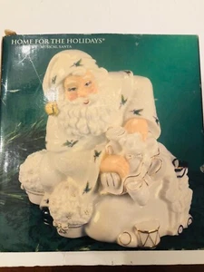 Estatuilla musical de porcelana de Papá Noel de Navidad hogar para vacaciones de colección - Imagen 1 de 5