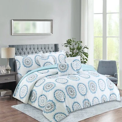 Rainbow Collection Luxury 7-Piece Mandala Comforter Set - Cal King - Image 1 of 4