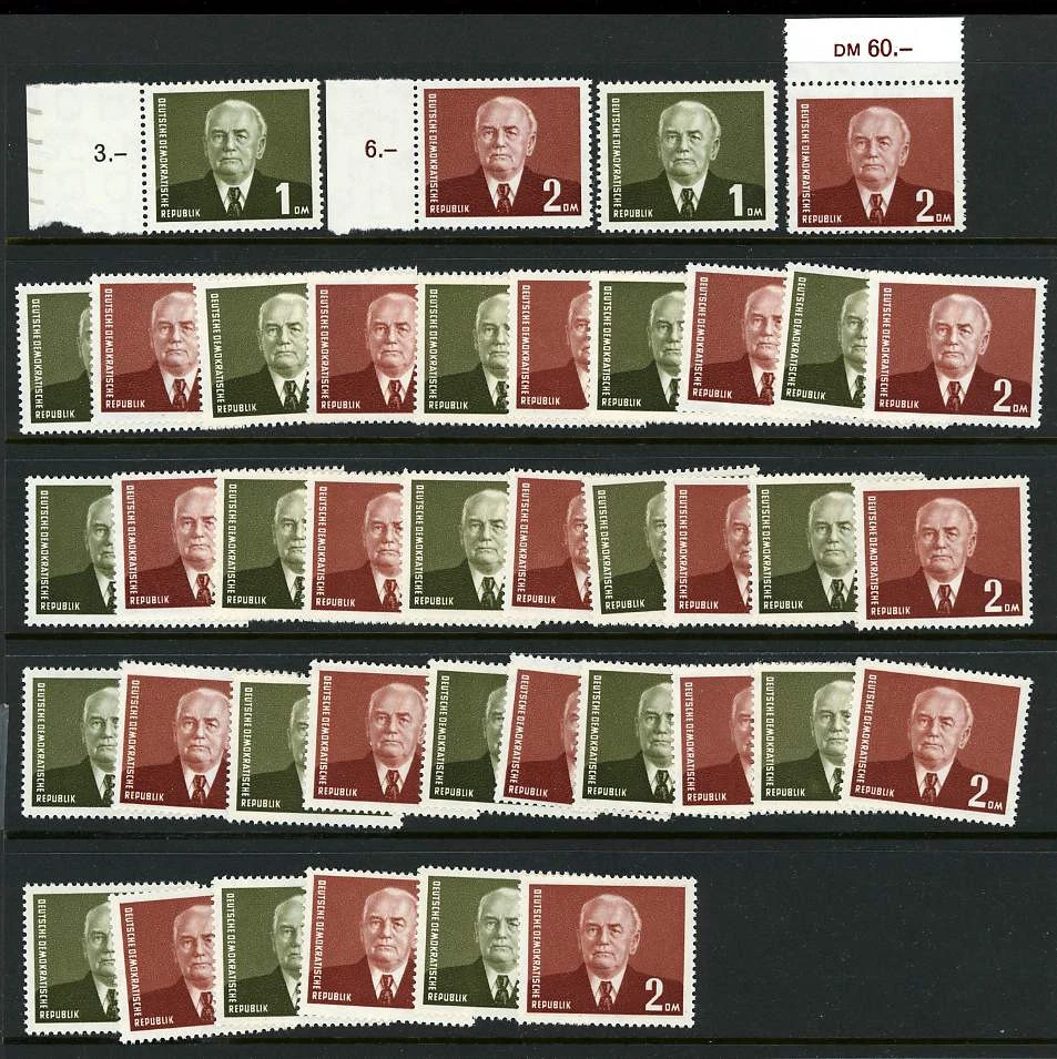 Germany 120-1 Mint 1953 President Pieck 20 Sets Wholesale Lot Mi 342-3 $480 7K61 - Image 1 of 1