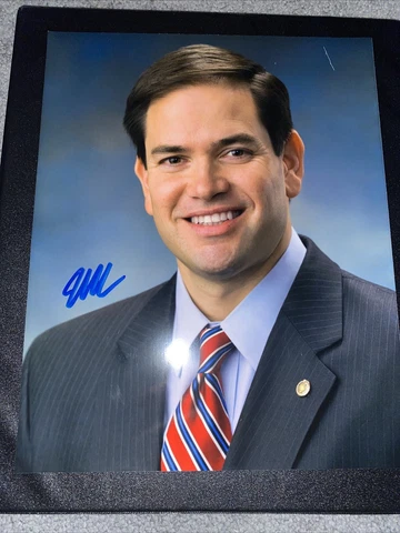 Marco Rubio REAL hand SIGNED 8x10 Photo Autographed Florida Senator PROOF Cover
