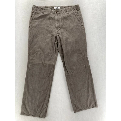 Vintage Armani Exchange Wool Double Knee Pants Mens 36x30 Gray Relaxed Workwear - Image 1 of 4