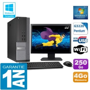 PC DELL 7020 SFF Intel G3220 RAM 4Go Scheibe 250 GB Wifi W7 Bildschirm 22 " - Bild 1 von 4