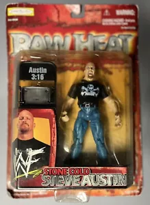 Vintage WWF WWE Raw Heat Wrestling Figure 1999 Jakks Pacific MOC STONE COLD - Picture 1 of 5