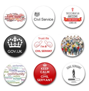 INSIGNIAS BOTÓN 25mm 1" PULGADAS x9 FUNCIONARIO PÚBLICO - Imagen 1 de 1