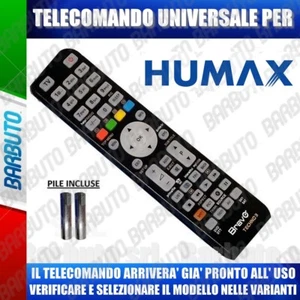 TELECOMANDO UNIVERSALE PER DECODER HUMAX CLICCA IL TUO MODELLO,PRONTO ALL'USO - Foto 1 di 2