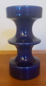 Steuler CONTINUA MCM Ceramic Candleholder Zalloni Cobalt Blue W. Germany 145/15 - Picture 1 of 4