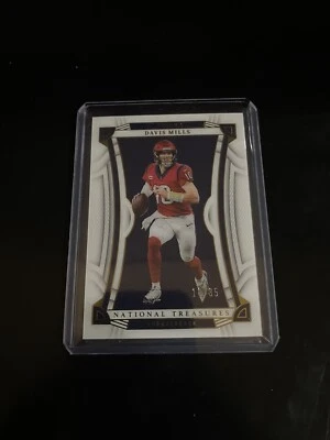 Davis Mills National Treasures/35 Football Card Texans 22 - Image 1 of 2