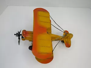 Vintage Original Handmade Toy Metal Airplane Biplane collectible/ Handmade NICE! - Picture 1 of 7