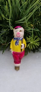 Antike Girlande Knolle Ferkel Figur selten Weihnachtsdeko Vintage Glas - Bild 1 von 9