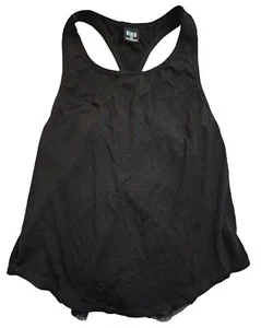 NWOT Girls Bloch Black Sheer Mesh Tie Back Split Flowy Dance Top Tank Size 10 - Picture 1 of 6