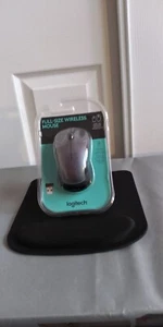 Logitech Full-Size Wireless Mouse M310 Black & Grey Bat USB Receiver & Mouse PAD - Picture 1 of 2