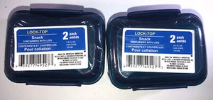 Snack Containers With Locking Lids 5.25oz Ea-Get Two 2-packs(4 Total)Dark Blue - Picture 1 of 12