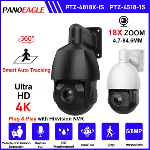 USA 4K 8MP HD Hikvision Compatible 5MP 360° PTZ 18X Zoom Security IP Camera POE - Picture 1 of 22