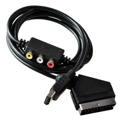 2 in 1 RGB SCART + AV RCA Output Cable Cord for Sega Dreamcast - Image 1 of 2