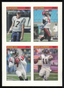 2005 Bazooka Stickers #9 Chris Simms/Daunte Culpepper/Michael Vick/Philip Rivers - Picture 1 of 2