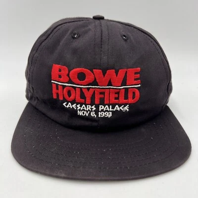 De Colección Holyfield Bowe Gorra Ajustable Negra Caesars Palace Vegas Boxeo 1993 Foto 1 de 4