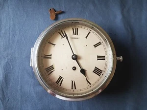 Vintage Ships Marine Bulkhead Clock Chrome Buren Swiss Movement 20x6 cm Deep - Picture 1 of 18