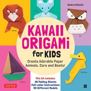 Kawaii Origami for Kids Kit: Create Adorable Paper Animals, Cars and Boats! - Picture 1 of 1