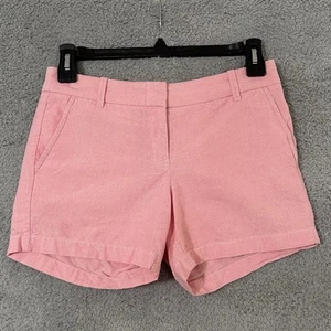 J.CREW Women's Chino Shorts, Size 4, 100% Cotton, 4" Inseam Pink/Peach - Picture 1 of 4