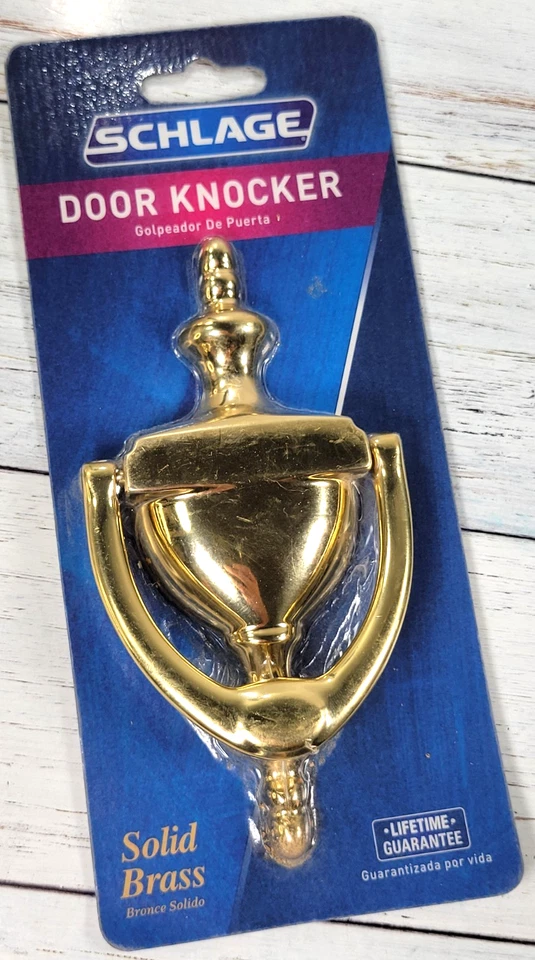 NUEVO IVES SCHLAGE Llamador de puerta de latón macizo C2-3102-605-Latón brillante Foto 1 de 1