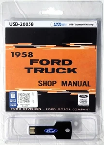 1958 Ford Truck F100 F250 F350 P350 B600 Bus Shop Service Repair Manual USB - Picture 1 of 8