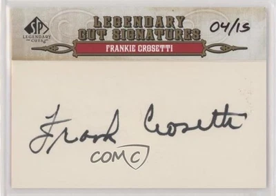 2011 SP Legendary Cuts Cut Signatures /15 Frankie Crosetti #67 Auto - Image 1 of 2