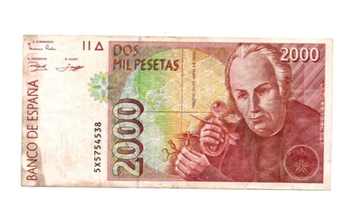 2000 PESETAS VERY FINE  BANKNOTE FROM  SPAIN  1992  PICK-164 - Image 1 of 2