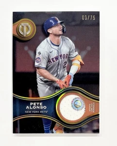 2025 Pete Alonso Topps Tribute Gold Stamp Of Approval Jersey Relic /75 Mets - Picture 1 of 1