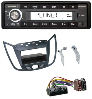 Continental USB 1DIN AUX DAB MP3 Autoradio für Ford C-Max / Kuga - dunkelgrau - Bild 1 von 4