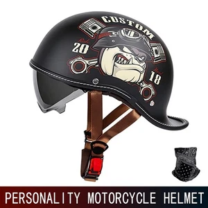 Retro Unisex Elektromotorrad American Prince Harley Halbhelm - Bild 1 von 9