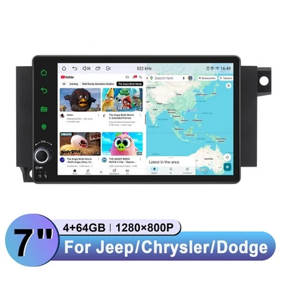  JOYING Qualcomm Head Unit 7 inch For Cherokee 1997-2001 with Volume Knob FM BT - Image 1 of 4