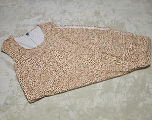 Antiguo Vestido Azul Marino Ajuste y Acampanado Midi Estampado Cheeta 2XL Sin Mangas Cuello Redondo Reloj de Arena - Imagen 1 de 9