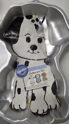 Vintage 1993 Wilton DALMATINER Welpe zottelig Hund Party KUCHENFORM Form Dose - Bild 1 von 3