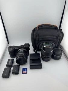 Sony A6000 Camera with Vintage lenses and extra batteries! - Picture 1 of 14