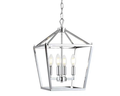 JONATHAN Y JYL7436C Pagoda Lantern Dimmable Adjustable Metal LED Pendant Classic - Image 1 of 4