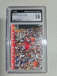 1992 upper deck #453 Michael Jordan in your face cgc 10 - Picture 1 of 2
