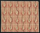 Imperf Block von 24 spanischen Kolonie in der Karibik (Sc.#14) 1857 Briefmarken