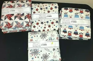 YOU PICK! EMMA & MILA 2 YDS COTTON FABRIC PATRIOTIC STARS, 4TH JULY, PINWHEELS - Bild 1 von 5