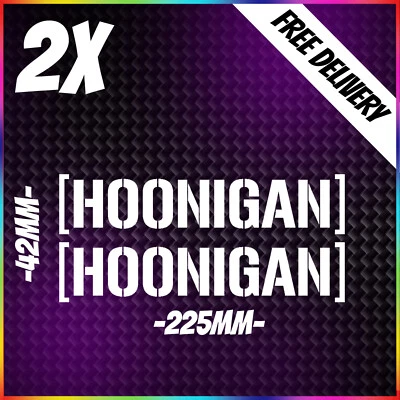 BLUNTGRAPHICS x2 Hoonigan Ken Block Car Van Vinyl Sticker Window Bumper Tribute Drift Gymkhana