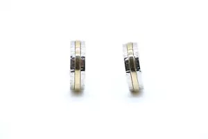 Pendientes con clip de aro elegante de plata y cobre vintage de los años 70 J2B Avon - Imagen 1 de 8