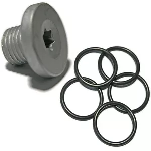 VAUXHALL SAAB GM OIL SUMP PLUG & 5 SUMP WASHERS 90502556 96023264 SP6W+ - Picture 1 of 5