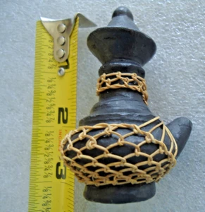 Vintage Miniture Kettle / Tea Pot Figurene with net. Very hard material - Picture 1 of 4