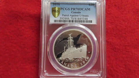2016 Canada 's Patrol Boat U-Boats .9999  Silver Coin PCGS PR70 ship army navy Cover