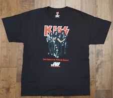 Vtg 2000s KISS Rock Band JVI Print Hanes T-Shirt Size (L)